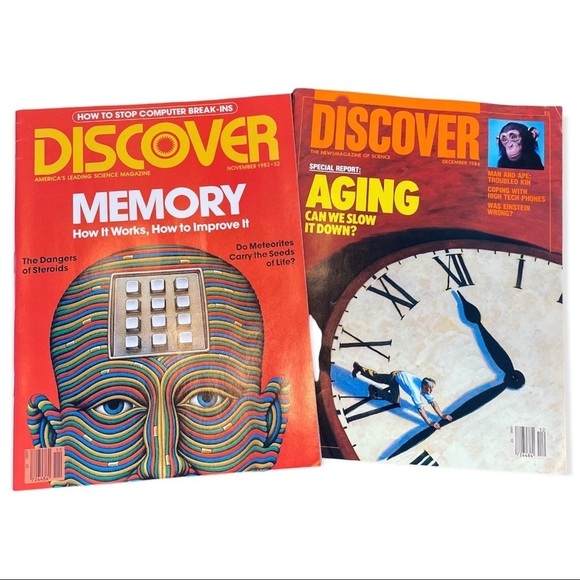Vintage Discover The Newsmagazine of Science Lot of 2 Aging/Memory Nov 83/Dec 84 - Picture 1 of 13